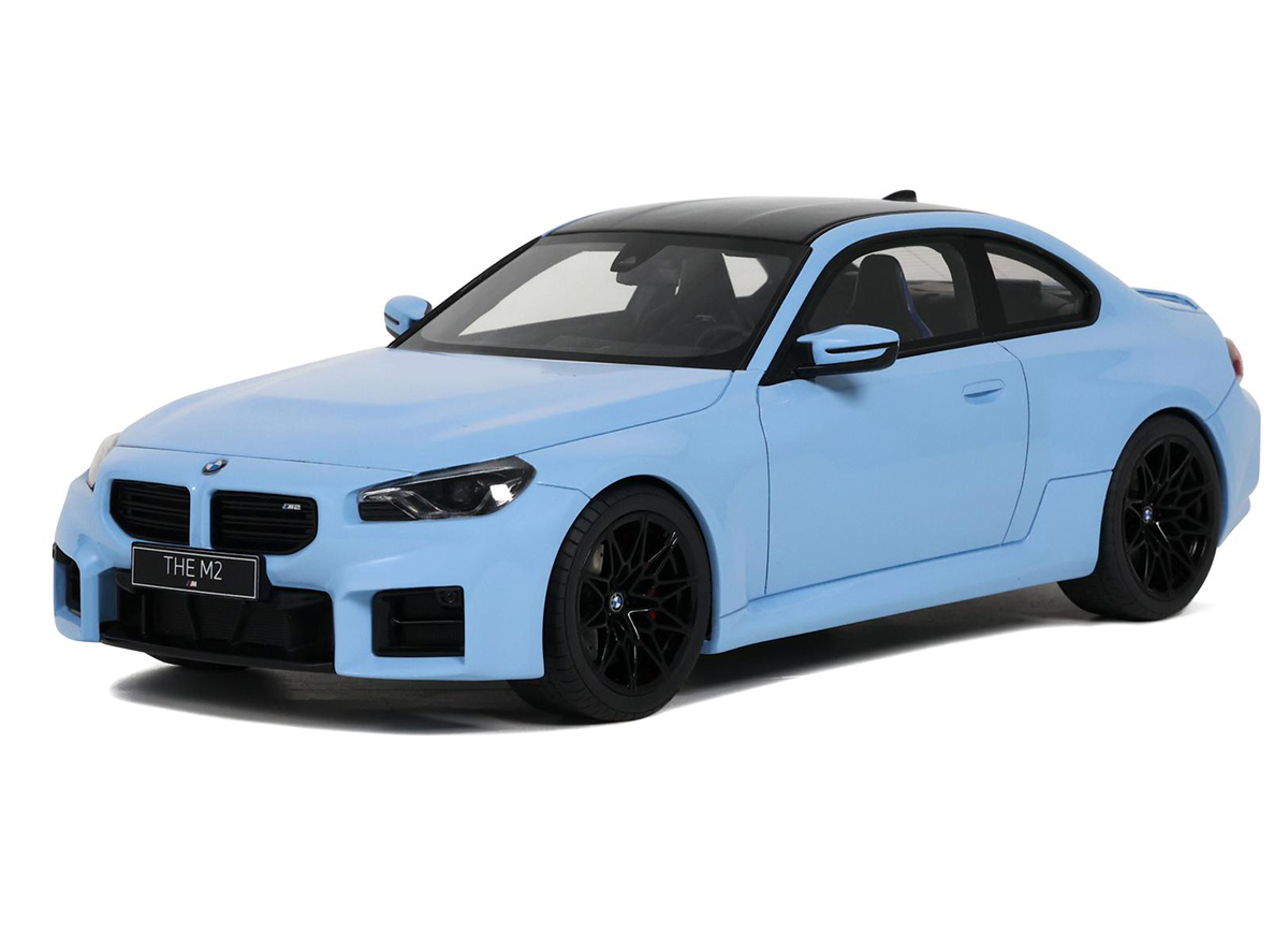 BMW M2 (G87) 2023 ZANDVORT BLUE GT Spirit 1:18 Resinemodell (Türen, Motorhaube... nicht zu öffnen!)