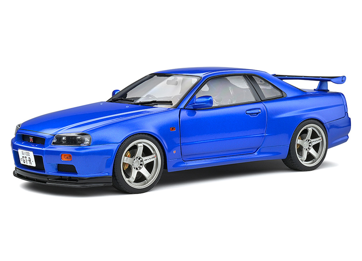 Nissan GTR (R34) blau Solido 1:18 Metallmodell
