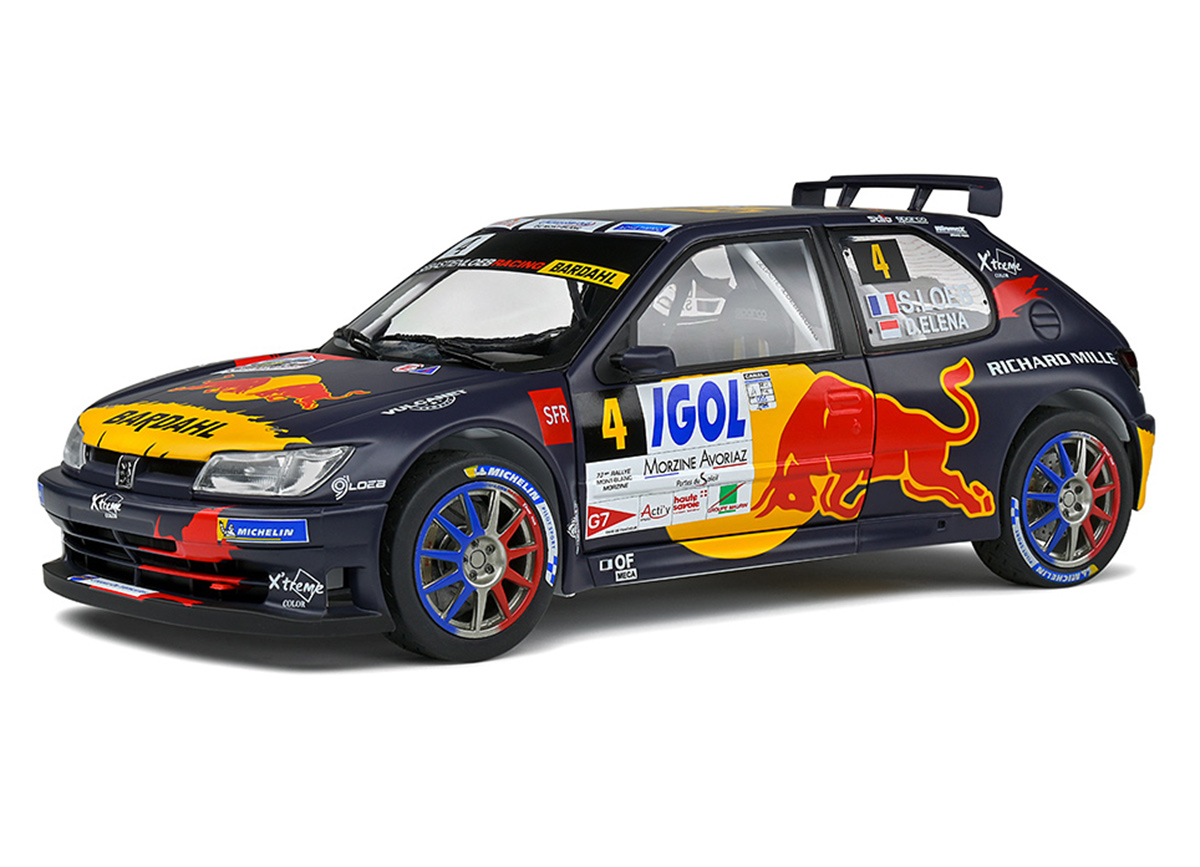 Peugeot 306 Maxi # 4 Rallye Mont Blanc 2021 S. Loeb / D. Elena   Solido 1:18 Metallmodell