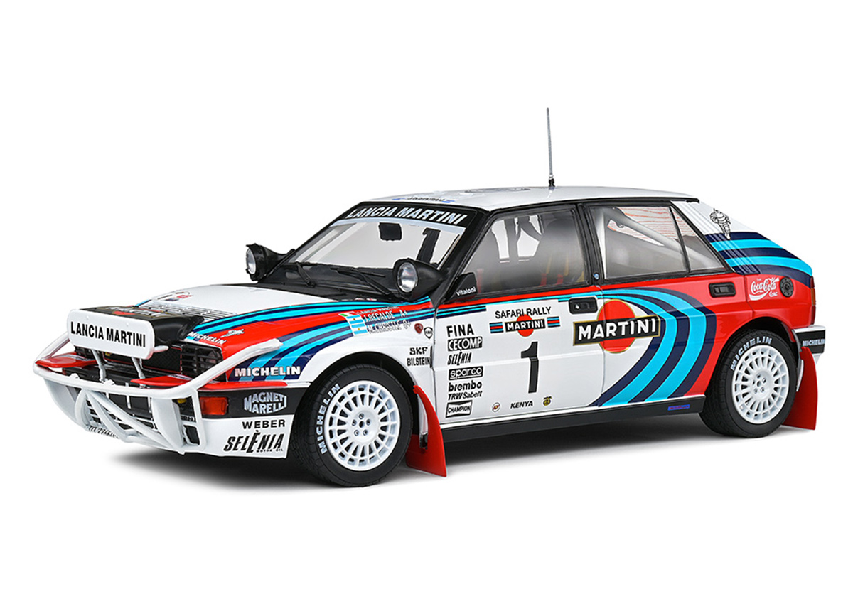 Lancia Delta HF Intergrale Rally Kenya #1 1991 JORGE RECALDE S1807803 Solido 1:18 Metallmodell
