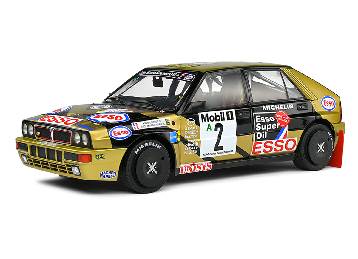 Lancia Delta HF INTE #2 ADAC Rallye Deutschland 1989, Fahrer: Y.Loubet/J.M.Andrie S1807805 Solido 1:18 Metallmodell