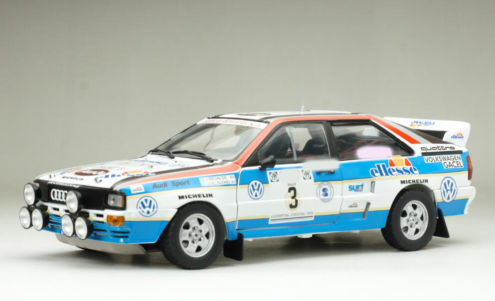 Audi Quattro A2 -#3 J.Recalde/J.Del 3rd Rally of Argentina YPF 1984 Driver: J.Recalde Co-driver: J.Del Buono SunStar Metallmodell 1:18 Decals liegen bei