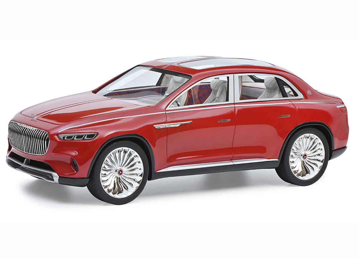 Mercedes-Maybach Vision Ultimate Luxury, rot/red LIMITED EDITION 500 Schuco ProR.18 Resinemodell 1:18 (Türen, Motorhaube... nicht zu öffnen!)