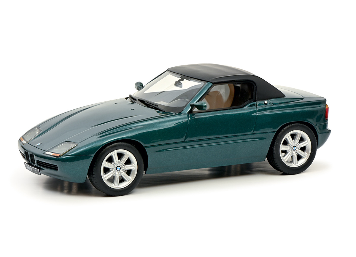 BMW Z1 Roadster geschlossen, grün LIMITED EDITION 500 Schuco ProR.18 Resinemodell 1:18 (Türen, Motorhaube... nicht zu öffnen!)