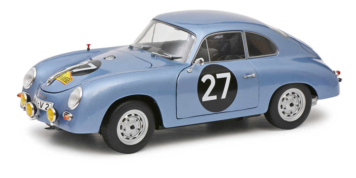 Porsche 356 A Carrera Coupé, #27 Sieger "Lüttich-Rom-Lüttich 1960" Schuco Metallmodell 1:18