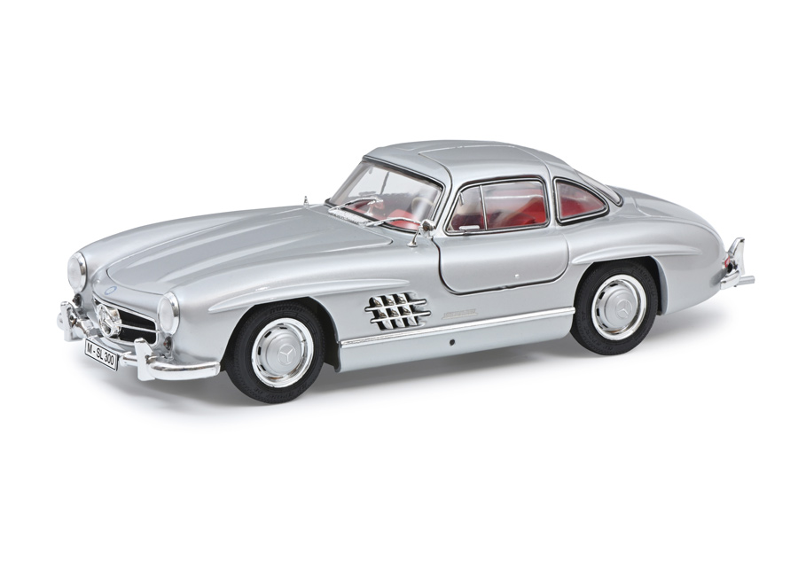 Mercedes-Benz 300 SL Flügeltürer, silber LIMITED EDITION 1000 Schuco Metallmodell 1:18