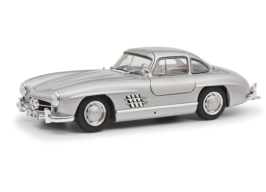 Mercedes 300 SL Flügeltürer silber Schuco Metallmodell 1:18