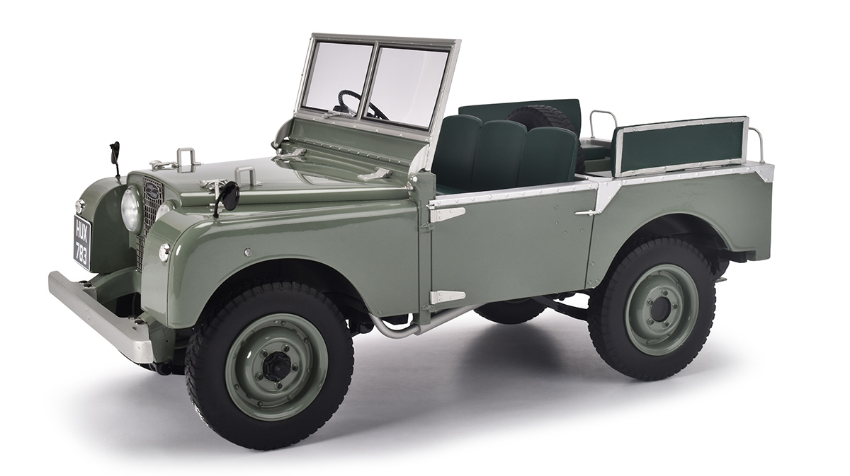 Land Rover 80 offen blau LIMITED EDITION 500 Schuco 1:12 Resinemodell