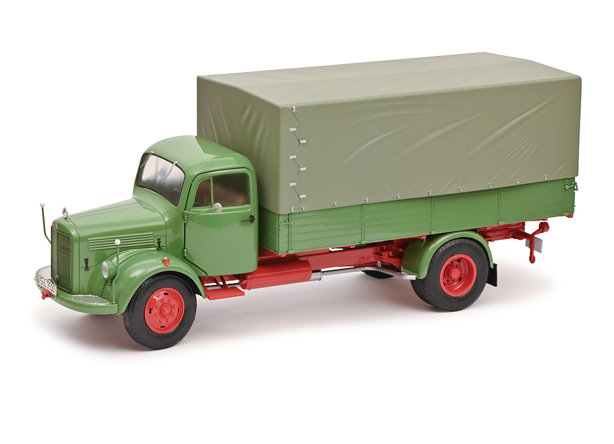 Mercedes-Benz L3500, resedagrün Schuco Metallmodell 1:18