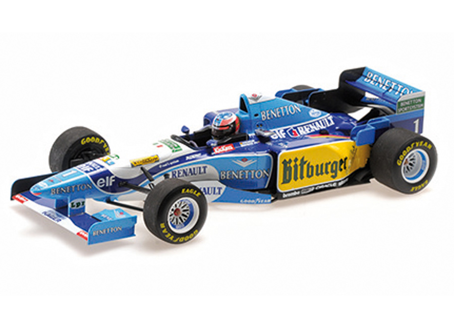BENETTON RENAULT B195 - MICHAEL SCHUMACHER - WINNER EUROPEAN GP 1995 Minichamps 1:18 Metallmodell, Türen, Motorhaube... nicht zu öffnen