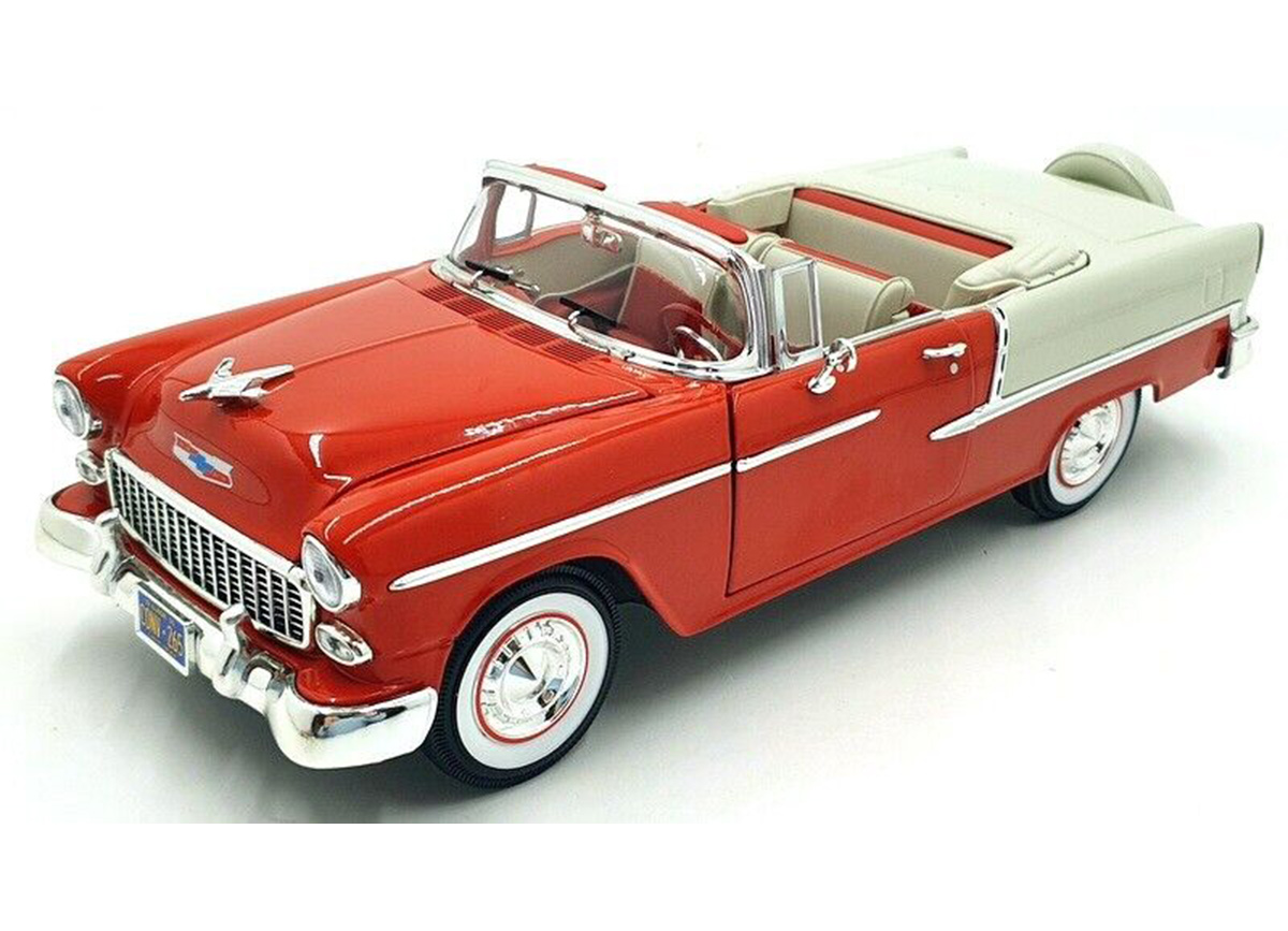 Chevy Bel Air Convertible 1955  Red Auto World 1:18