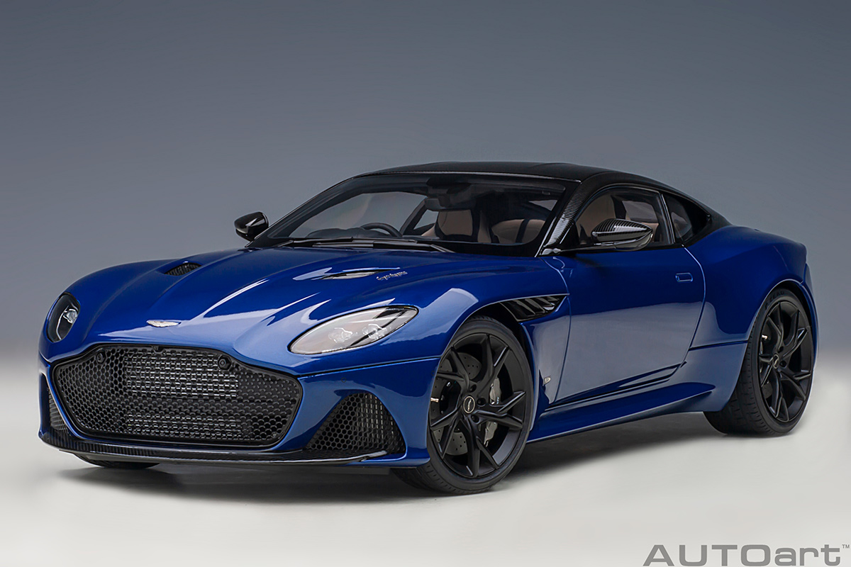 Aston Martin DBS Superleggera 2019 (Q zaffre blue) (composite model/full openings)  AUTOart 1:18