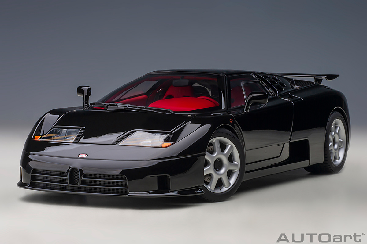 Bugatti EB 110 SS 1992 (black) (composite model/full openings) AUTOart 1:18
