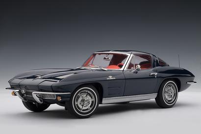 CHEVROLET CORVETTE 1963 COUPE BLAU (DAYTONA BLUE)(LIMITED EDITION 6000PCS WORLDWIDE) AUTOart 1:18