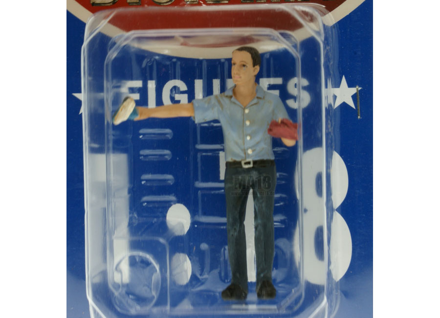Figur Gas Station Attendant Tom American Diorama 1:18