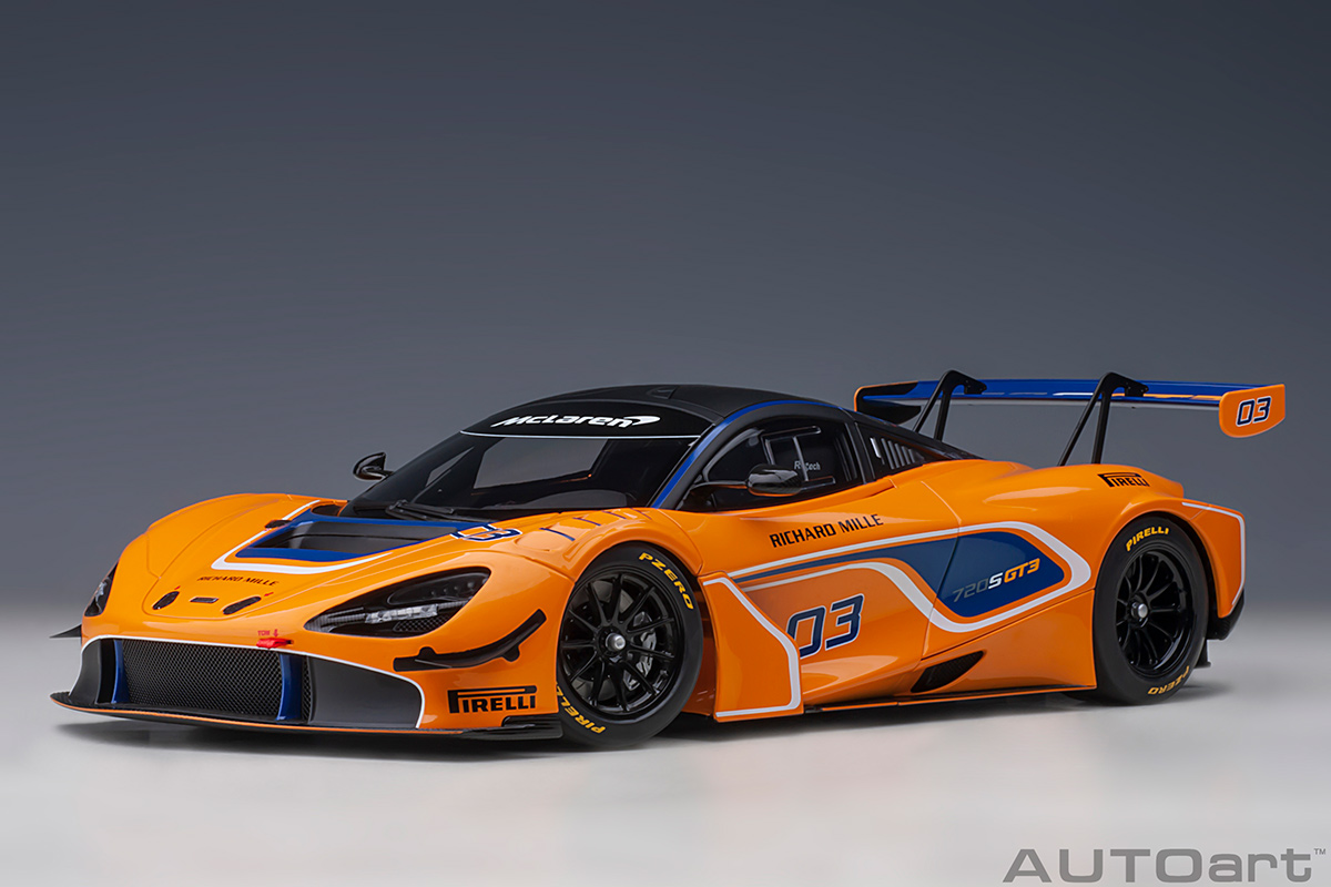 McLaren 720S GT3 2019 #03 (orange) (composite model/ no openings) AUTOart 1:18 Composite