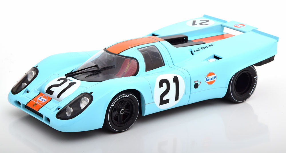Porsche 917K No.21, 24h Le Mans 1970 Gulf Rodriguez/Kinnunen CMR 1:18 Metallmodell (Motorhaube... nicht zu öffnen!)