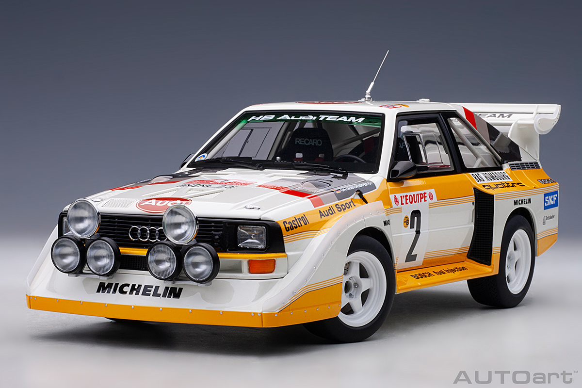 Audi Sport Quattro S1 Rally Monte Carlo 1986 Röhrl/Geistdörfer #2 (composite model/full openings) AUTOart 1:18