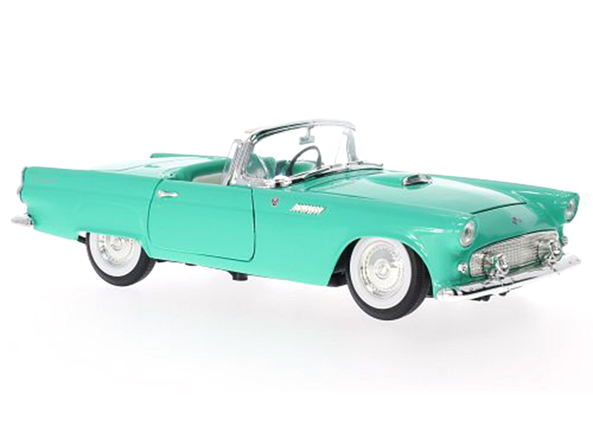 Ford Thunderbird, dunkeltürkis, Hardtop liegt bei, 1955 Road Signature 1:18