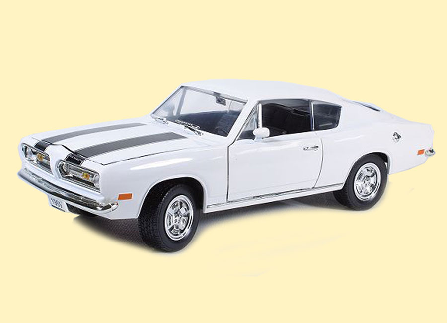 Plymouth Barracuda 1969 white Road Signature 1:18