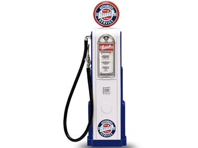 Gas Pump Buick Service weiß Design A Road Signature 1:18