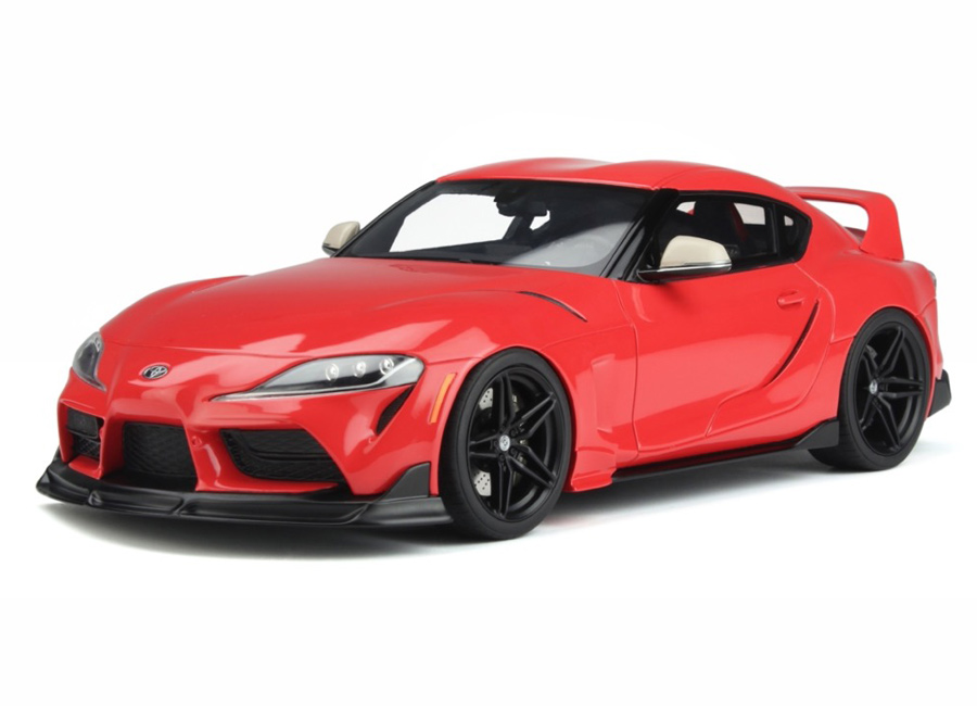Toyota Supra GR Heritage Edition - Red GT Spirit 1:18 Resinemodell (Türen, Motorhaube... nicht zu öffnen!)