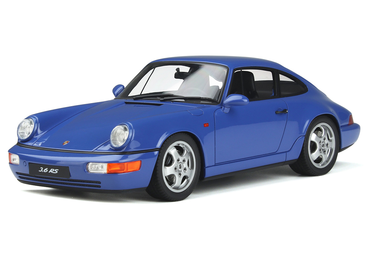 PORSCHE 911 (964) CARRERA RS 1992 MARITIM BLUE GT Spirit 1:18 Resinemodell (Türen, Motorhaube... nicht zu öffnen!)