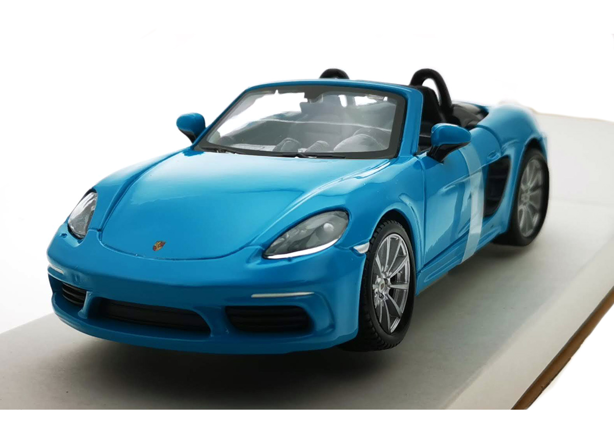 Porsche 718 Boxster blau Burago 1:24