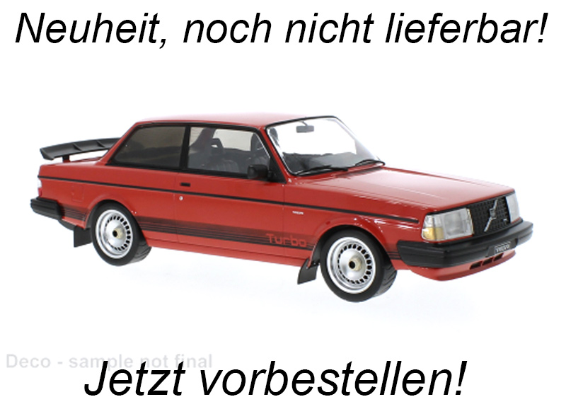 Volvo 240 Turbo Custom, rot, 1987 IXO 1:18 Metallmodell (Türen/Hauben nicht  zu öffnen!)
