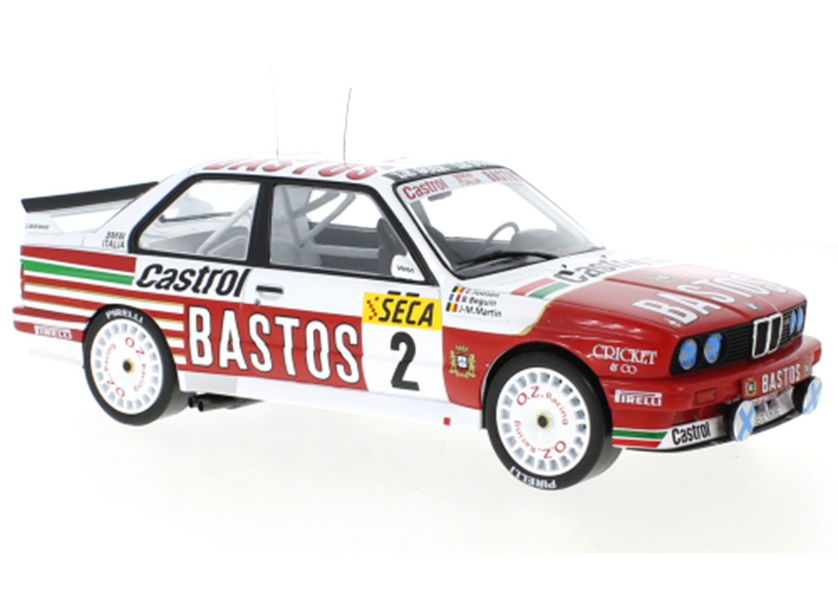 BMW M3 (E30), No.2, 24h Spa, 1991 E.Joosen/J-M.Martin/B.Beguin IXO 1:18 Metallmodell (Türen/Hauben nicht zu öffnen!)