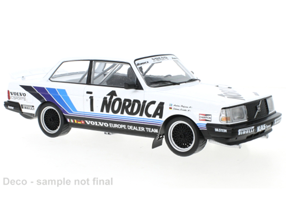 Volvo 240 Turbo, No.1, Volvo Europe Dealer Team, Nordica, ETCC, Brünn,  J.Cecotto/A.Olofsson, 1986 IXO 1:18 Metallmodell (Türen/Hauben nicht zu