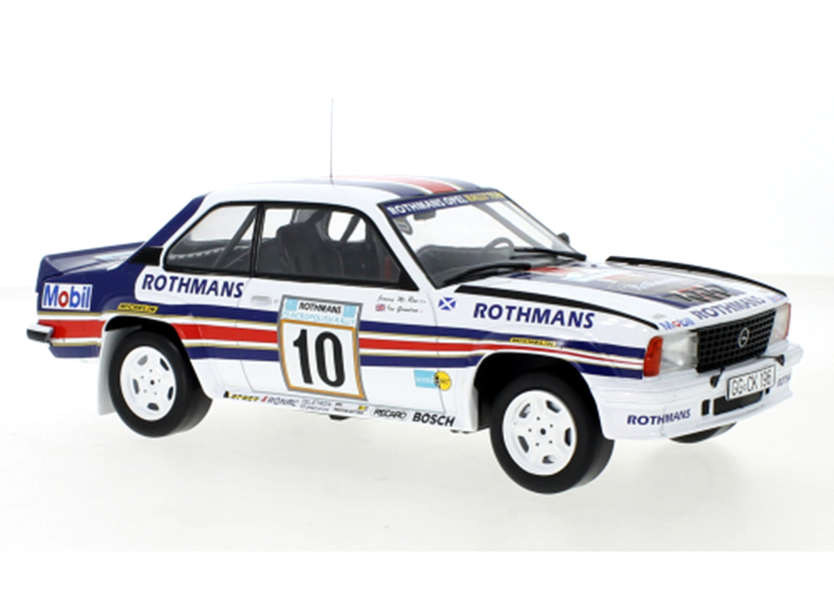 Opel Ascona B 400, No.10, Rally Acropolis, J.McRae/I.Grindrod, 1982 IXO 1:18 Metallmodell (Türen/Hauben nicht zu öffnen!)