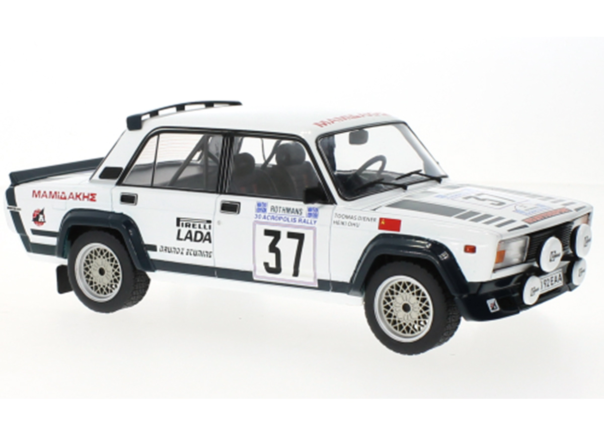 Lada 2105 VFTS, No.37, Rally Acropolis, H.Ohu/T.Diener, 1983 IXO 1:18 Metallmodell (Türen/Hauben nicht zu öffnen!)