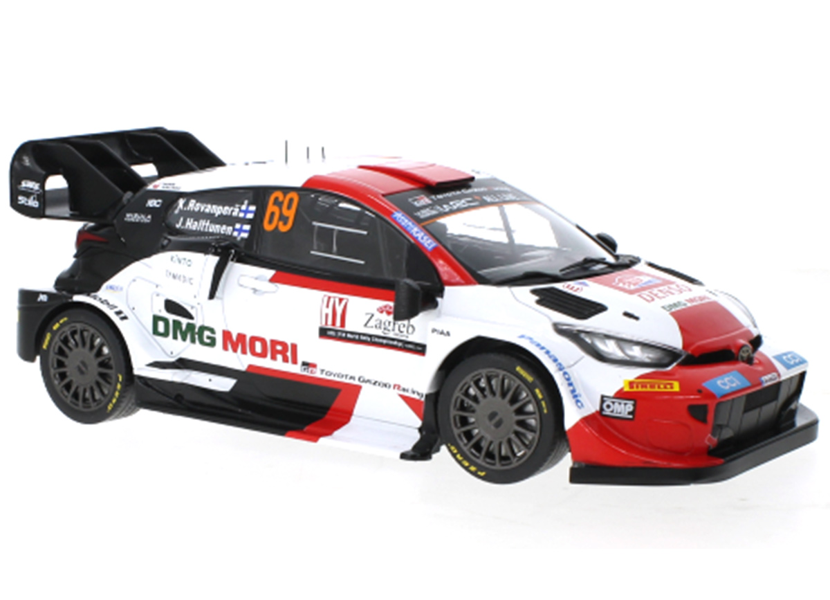 Toyota GR Yaris, No.69, WRC1, Rally Croatia, 2022 K.Rovanperä/J.Halttunen IXO 1:18 Metallmodell (Türen/Hauben nicht zu öffnen!)