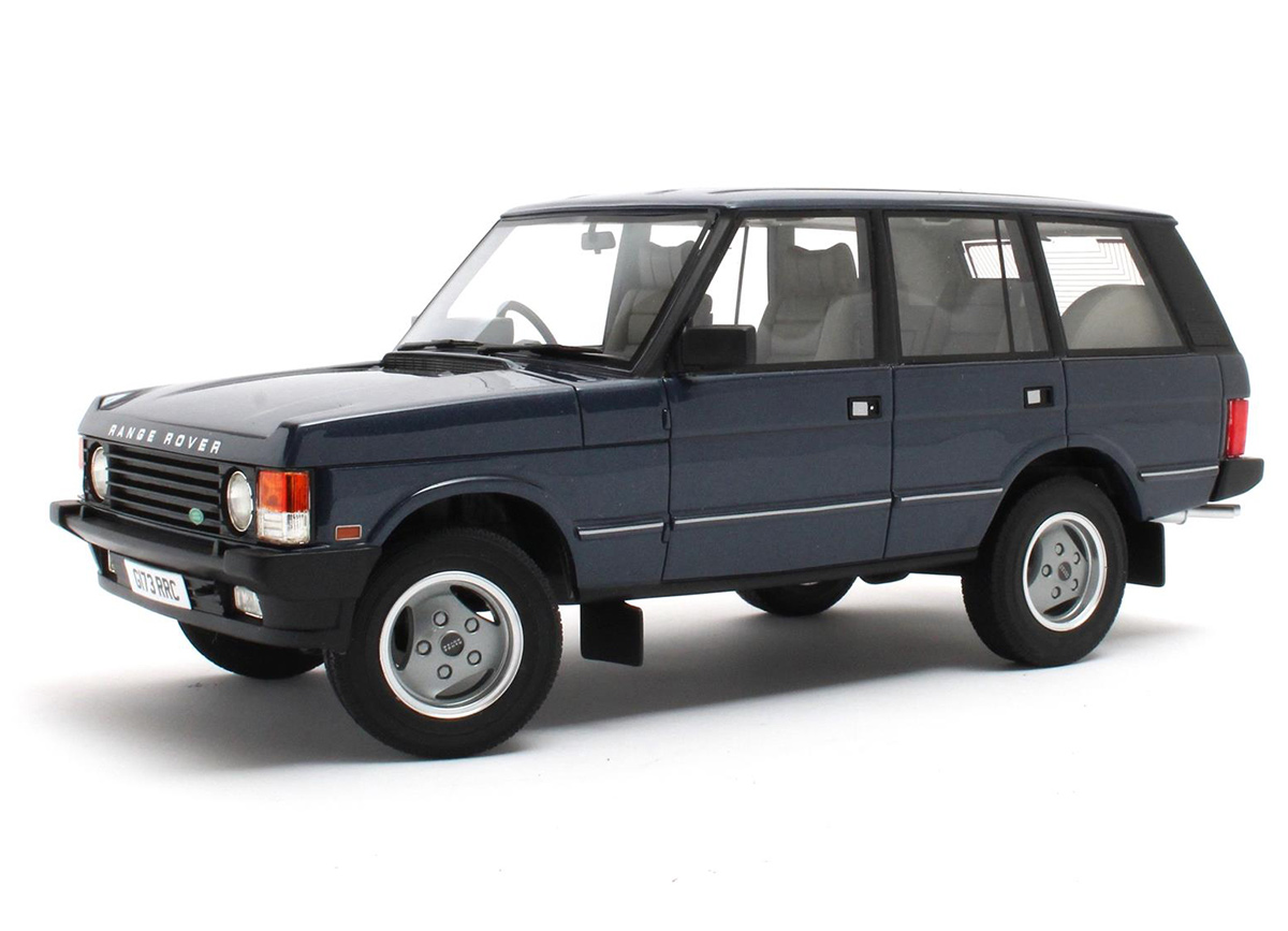 Range Rover Classic Vogue (1986) - Plymouth blue metallic Cult Scale Models 1:18 Resinemodell (Türen, Motorhaube... nicht zu öffnen!)