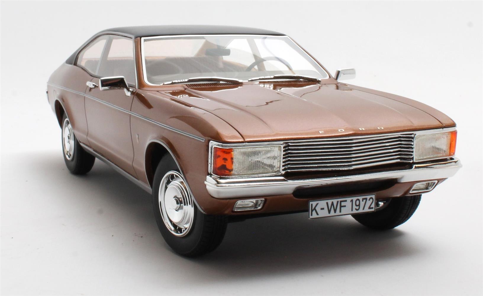 Ford Granada Coupe brown met. 1972 Cult Scale Models 1:18 Resinemodell (Türen, Motorhaube... nicht zu öffnen!)