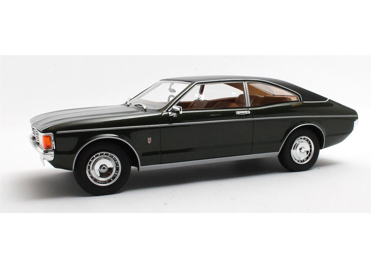 Ford Granada Coupe green met. 1972 Cult Scale Models 1:18 Resinemodell (Türen, Motorhaube... nicht zu öffnen!)