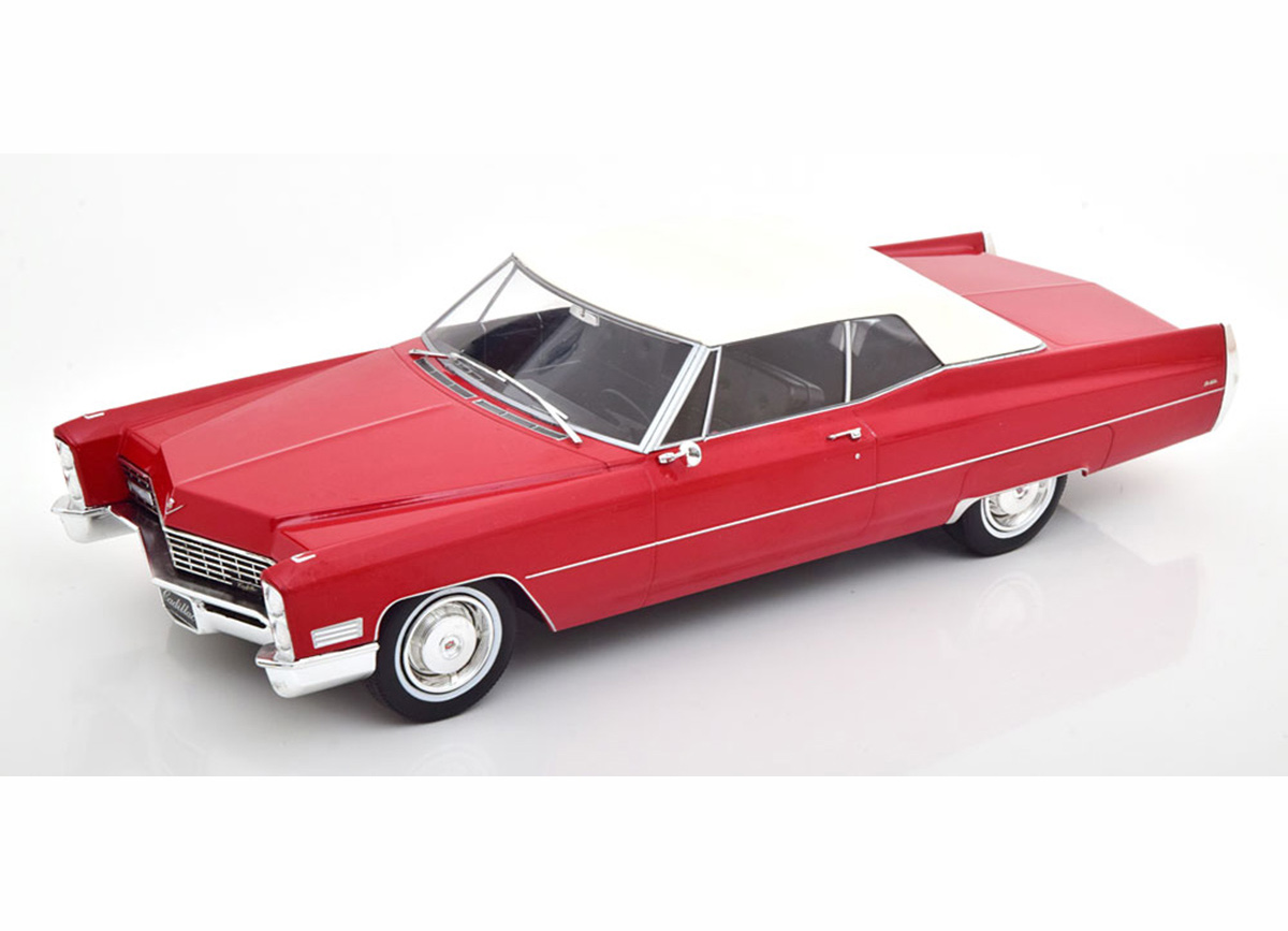 Cadillac DeVille Convertible mit Softtop 1967 rot KK-Scale 1:18 Metallmodell (Türen, Motorhaube... nicht zu öffnen!)