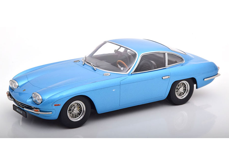 Lamborghini 400 GT 2+2`65 lightblue-metallic Ltd.1000 St.WW KK-Scale 1:18 Metallmodell (Türen, Motorhaube... nicht zu öffnen!)