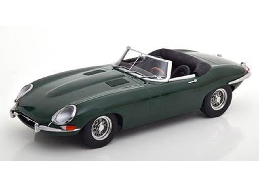 Jaguar E-Type Cabrio offen Serie 1 1961 LHD british racing green  Limited Edition 500 pcs KK-Scale 1:18 Metallmodell (Türen, Motorhaube... nicht zu öffnen!)