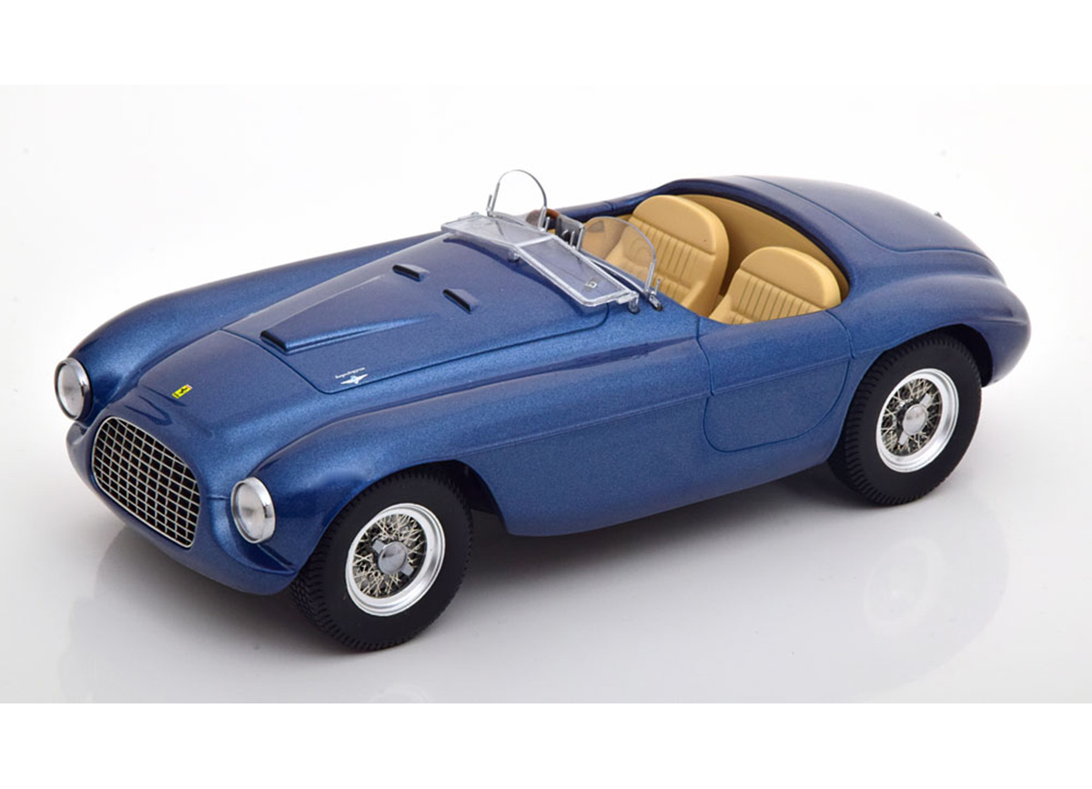 Ferrari 166 MM Barchetta 1949 blaumetallic KK-Scale 1:18 Metallmodell (Türen, Motorhaube... nicht zu öffnen!)