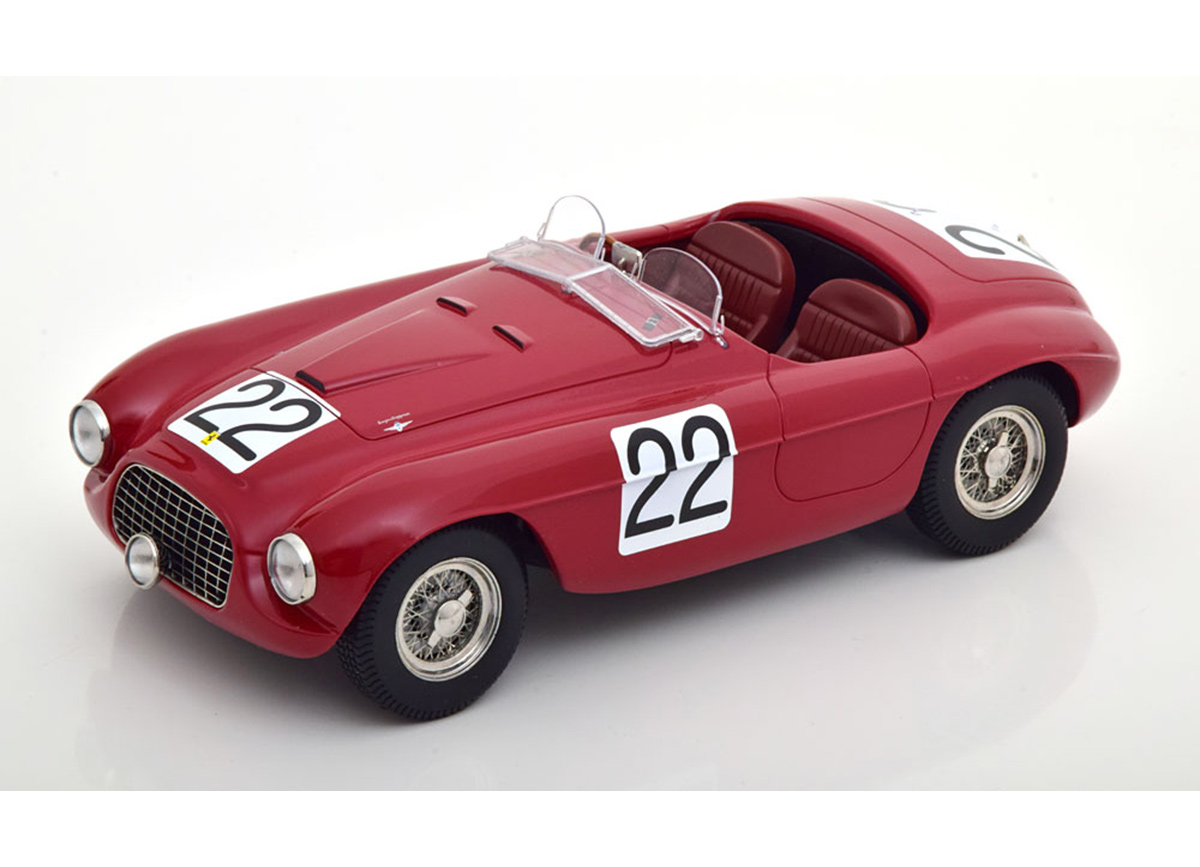 Ferrari 166 MM Barchetta Sieger 24h Le Mans 1949 Chinetti/Seldson KK-Scale 1:18 Metallmodell (Türen, Motorhaube... nicht zu öffnen!)