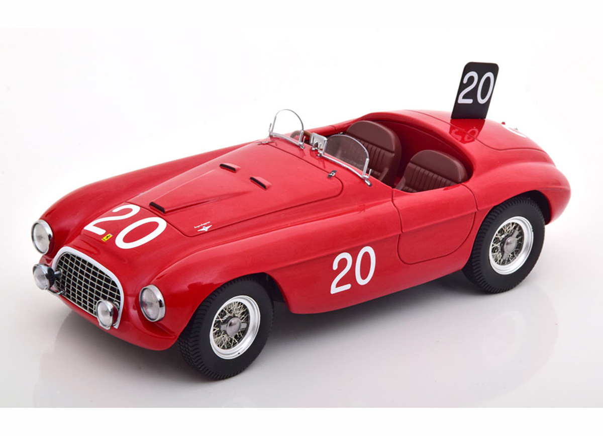 Ferrari 166 MM rot Sieger 24h Spa 1949 KK-Scale 1:18 Metallmodell (Türen, Motorhaube... nicht zu öffnen!)