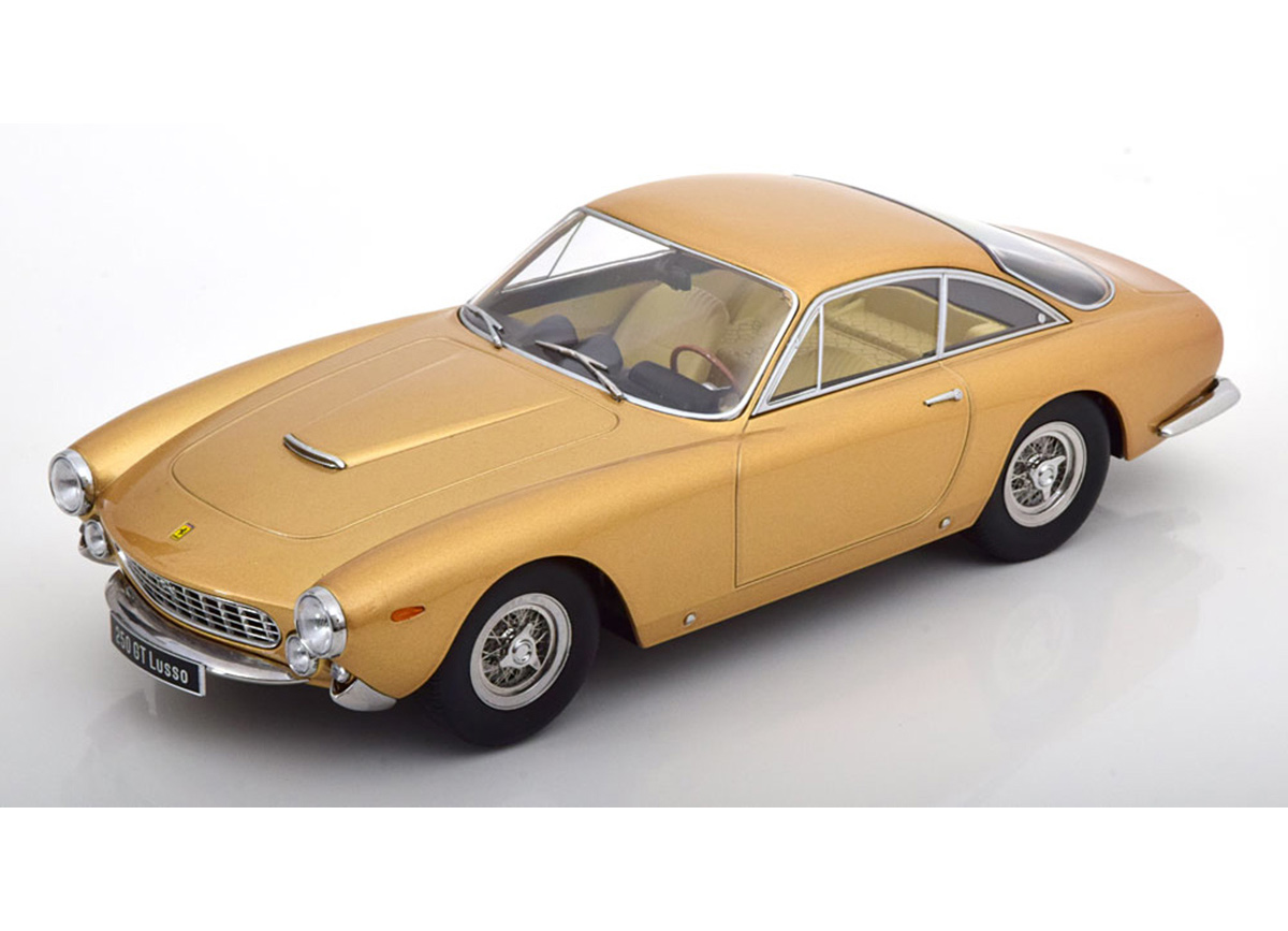 Ferrari 250 GT Lusso 1962 goldmetallic KK-Scale 1:18 Metallmodell (Türen, Motorhaube... nicht zu öffnen!)