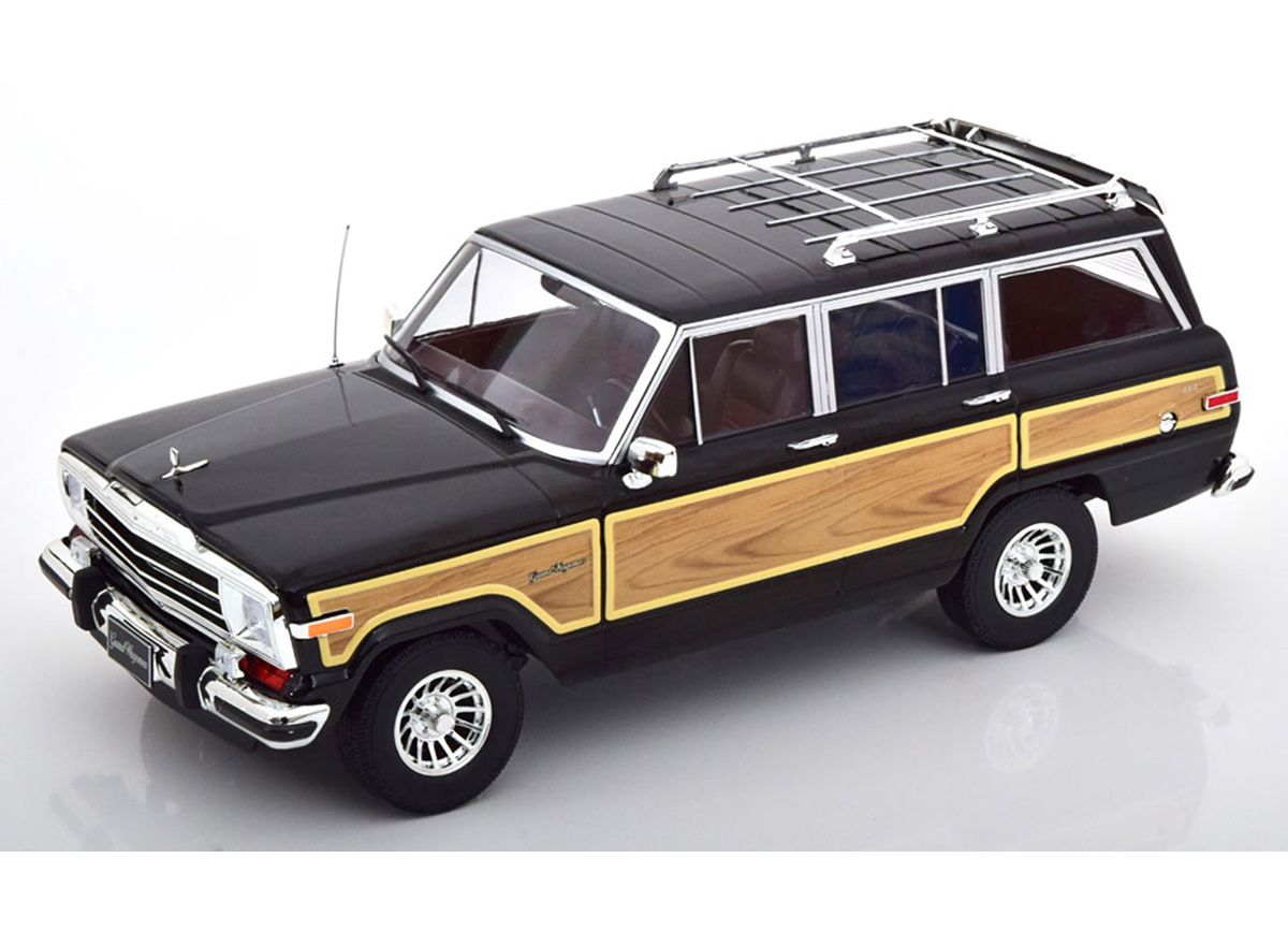 Jeep Grand Wagoneer 1989 schwarz KK-Scale 1:18 Metallmodell (Türen, Motorhaube... nicht zu öffnen!)