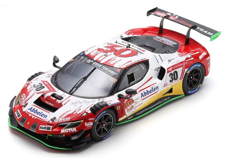Ferrari 296 GT3 No.30 Fikadelli Racing Team Winner 24H Nürburgring 2023 E. Bamber - N. Catsburg - D. Pittard - F. Fernandez Laser Looksmart 1:18