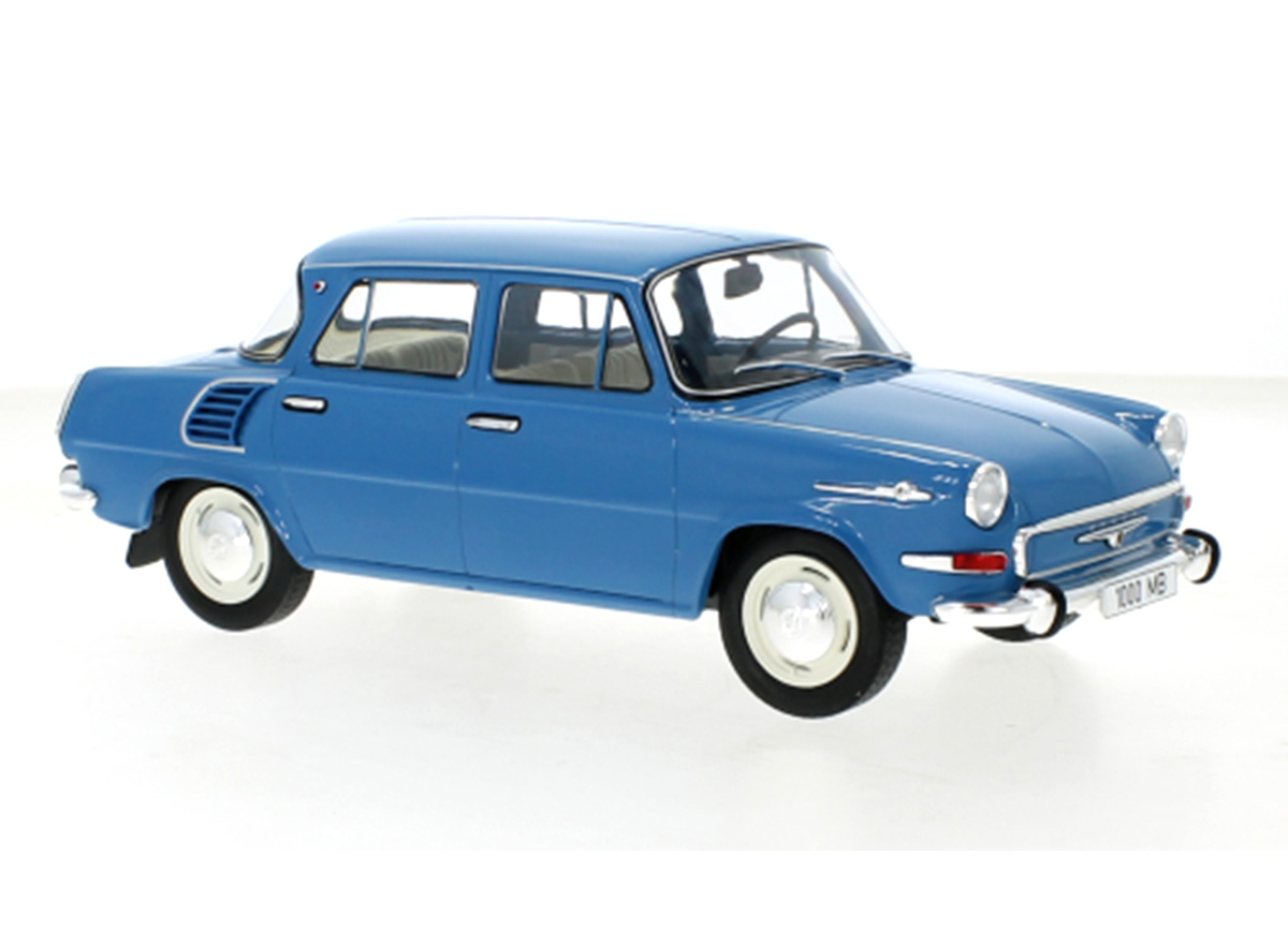 Skoda 1000 MB, blau, 1964 MCG 1:18 Metallmodell, Türen und Hauben nicht zu öffnen