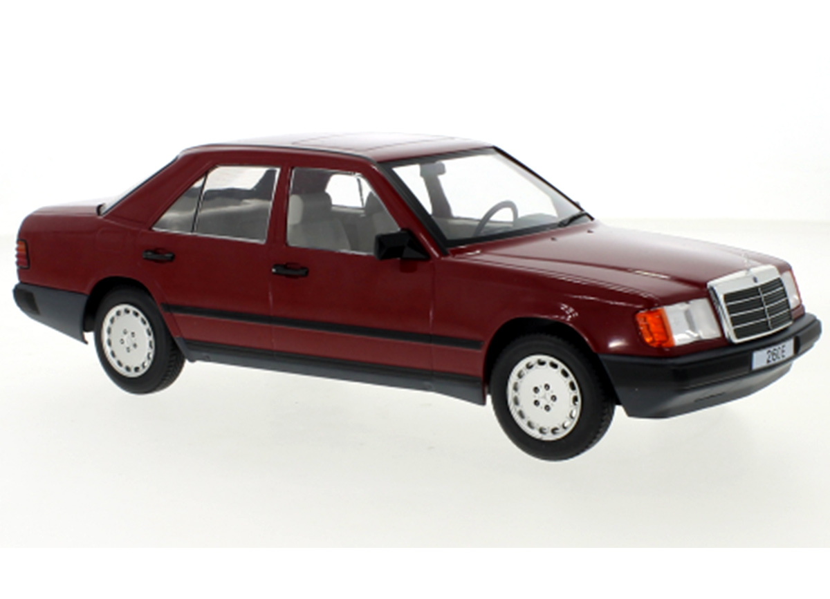 Mercedes 260 E (W124), dunkelrot, 1984 MCG 1:18 Metallmodell, Türen und Hauben nicht zu öffnen