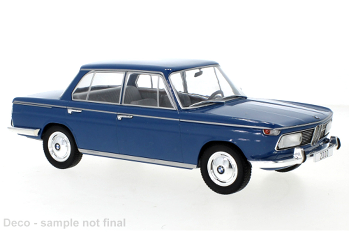 BMW 2000 (Typ 121), dunkelblau, 1966 MCG 1:18 Metallmodell, Türen und Hauben nicht zu öffnen