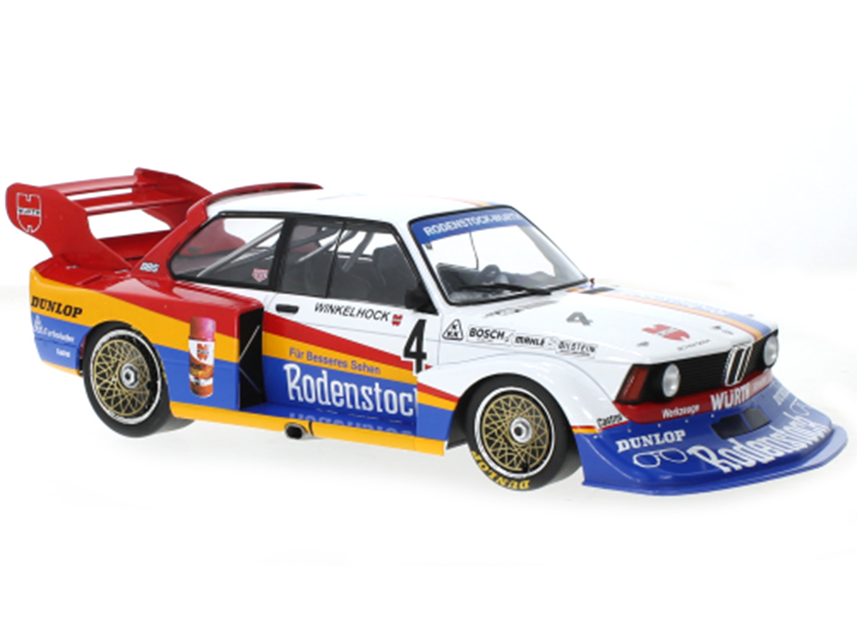 BMW 320 Gr.5, No.4, Rodenstock, DRM, Zolder, M.Winkelhock, 1979 MCG 1:18 Metallmodell, Türen und Hauben nicht zu öffnen
